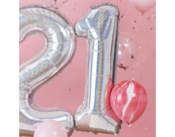 Ballonnen Set 21 Jaar Confetti 2 Delig -Feestspullen Winkel ballonnen set 21 jaar confetti 2 delig 2