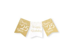 Banner 25 Jaar Goud Wit 6m