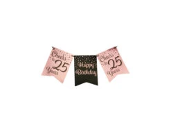 Banner 25 Jaar Roze Zwart 6m