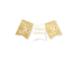 Banner 30 Jaar Goud Wit 6m