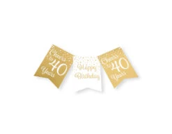 Banner 40 Jaar Goud Wit 6m