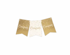 Banner Congrats Goud Wit 6m