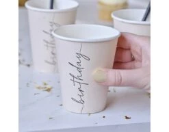 Bekers Birthday 266ml 8st -Feestspullen Winkel bekers birthday 266ml 8st 2