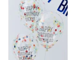 Blauwe Ballonnen Set Happy Birthday Dickhead 2,5m -Feestspullen Winkel blauwe ballonnen set happy birthday dickhead 25m 2