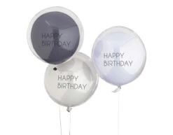 Blauwe Happy Birthday Ballonnen Dubbellaags 45cm 3st -Feestspullen Winkel blauwe happy birthday ballonnen dubbellaags 45cm 3 2