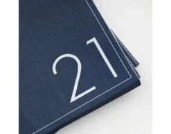 Blauwe Servetten 21 Jaar 16,5cm 16st -Feestspullen Winkel blauwe servetten 21 jaar 165cm 16st 2