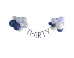 Blauwe Slinger 30 Jaar Met Ballonnen 1,5m