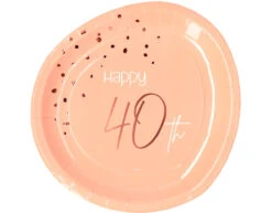 Borden 40 Jaar Rose Goud 23cm 8st