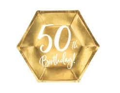 Borden 50 Jaar Goud 20cm 6st