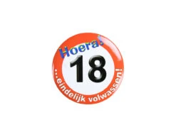 Button 18 Jaar Verkeersbord 5,5cm