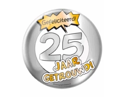 Button 25 Jaar Getrouwd 10,2cm