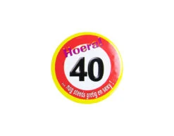 Button 40 Jaar Verkeersbord 5,5cm