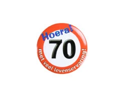 Button 70 Jaar Verkeersbord 5,5cm