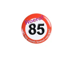 Button 85 Jaar Verkeersbord 5,5cm