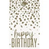 Cadeautas Happy Birthday Goud Confetti