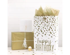 Cadeautas Happy Birthday Goud Confetti -Feestspullen Winkel cadeautas happy birthday goud confetti 2