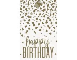Cadeautas Happy Birthday Goud Confetti