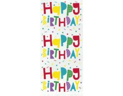 Cellofaan Zakjes Happy Birthday 28cm 20st