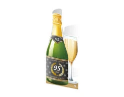 Champagne Kaart 95 Jaar 18cm