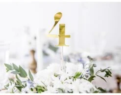 Cijfer Prikkers Goud 25,5cm 11st -Feestspullen Winkel cijfer prikkers goud 255cm 11st 3