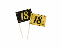 Cocktailprikkers 18 Jaar 6,5cm 50st