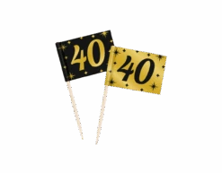 Cocktailprikkers 40 Jaar 6,5cm 50st