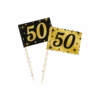 Cocktailprikkers 50 Jaar 6,5cm 50st
