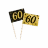 Cocktailprikkers 60 Jaar 6,5cm 50st