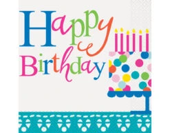 Confetti Cake Van De Verjaardag Servetten 16st