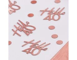 Confetti Mix It Up Forty Rose Gold Foil 13 G -Feestspullen Winkel confetti mix it up forty rose gold foil 13 g 2