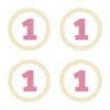 Decoratie 1 Jaar Roze 5,5cm 4st