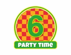 Deurbord 6 Jaar Gekleurd 50cm