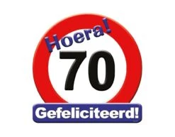 Deurbord 70 Jaar Verkeersbord 50cm