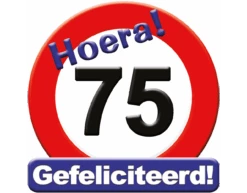 Deurbord 75 Jaar Verkeersbord 50cm