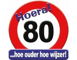 Deurbord 80 Jaar Verkeersbord 50cm