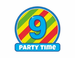 Deurbord 9 Jaar Gekleurd 50cm