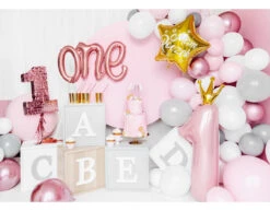 Folie Ballon Cijfer 1 Lichtroze Leeg 1m -Feestspullen Winkel folie ballon cijfer 1 lichtroze leeg 1m 4