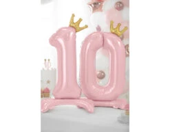 Folie Ballon Cijfer 1 Lichtroze Standaard Leeg 84cm -Feestspullen Winkel folie ballon cijfer 1 lichtroze standaard leeg 84c 2