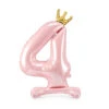 Folie Ballon Cijfer 4 Lichtroze Standaard Leeg 84cm