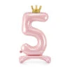 Folie Ballon Cijfer 5 Lichtroze Standaard Leeg 84cm