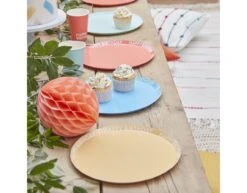 Gekleurde Happy Birthday Borden Papier 25cm 8st -Feestspullen Winkel gekleurde happy birthday borden papier 25cm 8st 2