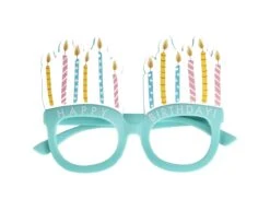 Gekleurde Happy Birthday Bril Kaarsjes