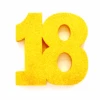 Goud Tafeldecoratie Cijfer 18 Glitter 20,5cm