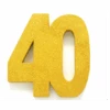 Goud Tafeldecoratie Cijfer 40 Glitter 20,5cm