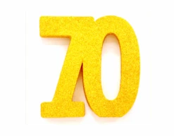 Goud Tafeldecoratie Cijfer 70 Glitter 20,5cm