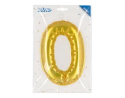 Gouden 0 Jaar Stickers Folieballon 20cm -Feestspullen Winkel gouden 0 jaar stickers folieballon 20cm 2