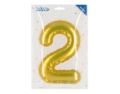 Gouden 2 Jaar Stickers Folieballon 20cm -Feestspullen Winkel gouden 2 jaar stickers folieballon 20cm 2