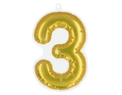 Gouden 3 Jaar Stickers Folieballon 20cm