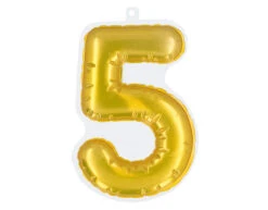 Gouden 5 Jaar Stickers Folieballon 20cm
