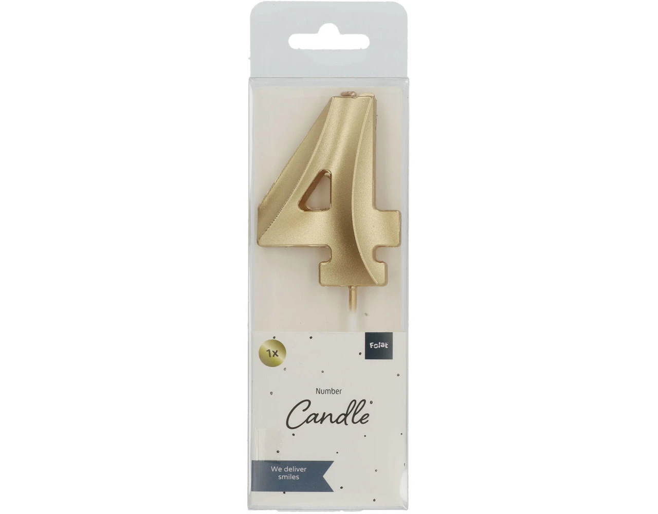 Gouden Kaars 4 Jaar 5cm 2 Gouden Kaars 4 Jaar 5cm - Afbeelding 2